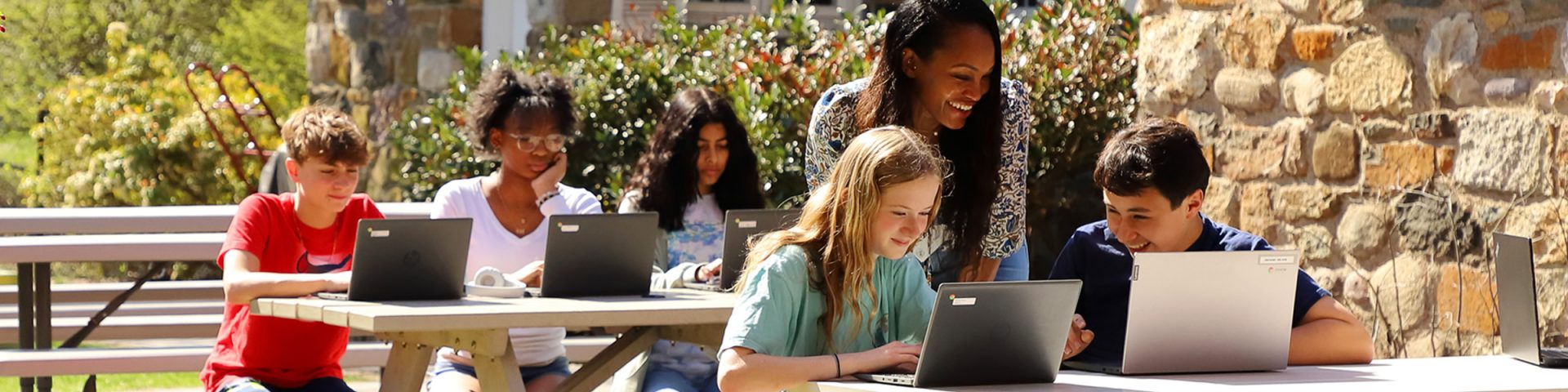 Students on laptops
